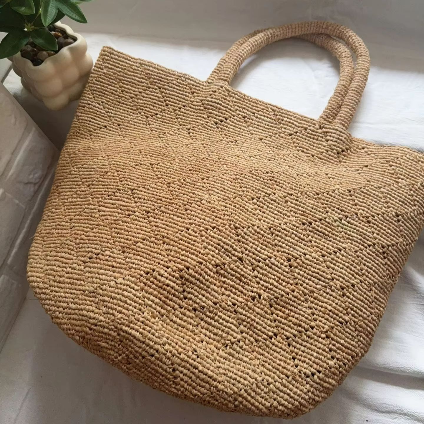 Fashion Style Ins Crochet Hand - Women'S Raffia Bags review and price